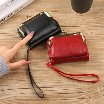 Xajzpa  Women Short Wallets Female Short Hasp Coin Purses Ladies Portable PU Leather Money Bag Large Capacity Card Holders Clutch